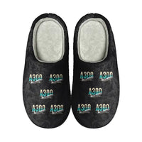 Thumbnail for Airbus A300F4-203 - Slippers - Cotton - Original Pattern - Black