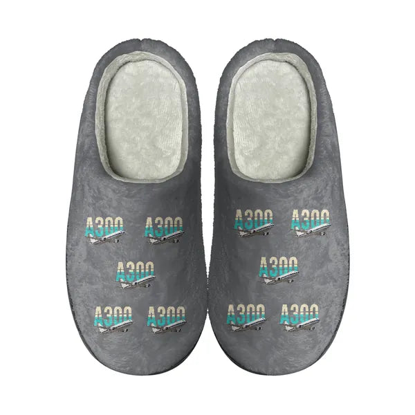 Airbus A300F4-203 - Slippers - Cotton - Original Pattern - Gray