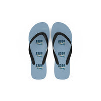 Thumbnail for Airbus A300F4-203 - Slippers - Flip Flops - Cartoon Pattern - Light Blue