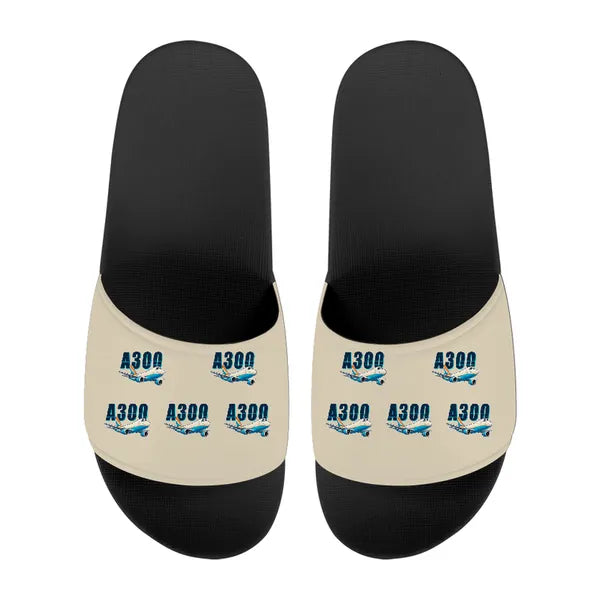 Airbus A300F4-203 - Slippers - Sport - Cartoon Pattern - Beige