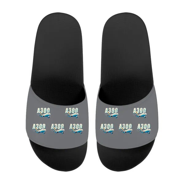 Airbus A300F4-203 - Slippers - Sport - Cartoon Pattern - Gray