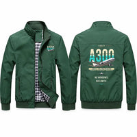 Thumbnail for Airbus A300F4-203 Stylish Jackets - Stand Collar - Original - Green