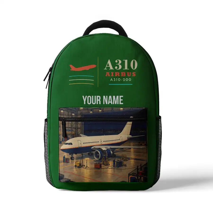 Airbus A310-200 - 3D Backpack - Green + Name
