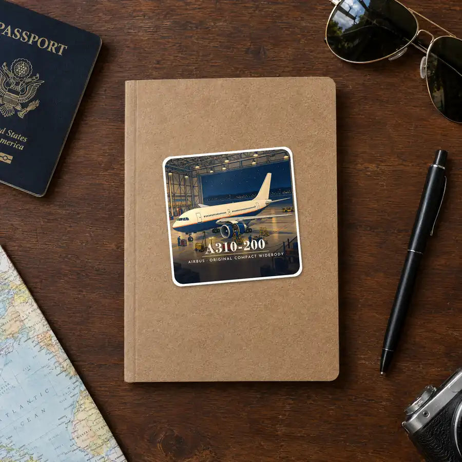 Airbus A310-200 - 3D - Square Sticker - Notebook