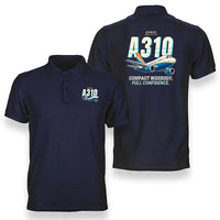 Thumbnail for Airbus A310-200 - Cartoon - Double-Side Polo - Navy Blue