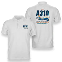 Thumbnail for Airbus A310-200 - Cartoon - Double-Side Polo - White