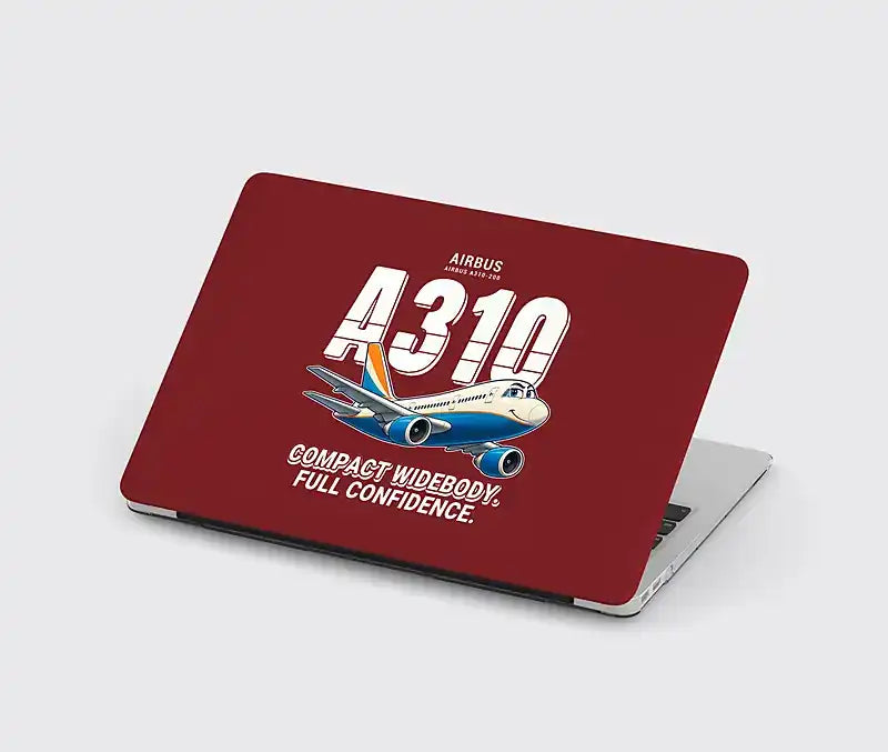 Airbus A310-200 - Cartoon - MacBook Case - Dark Red