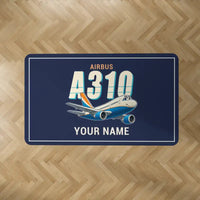 Thumbnail for Airbus A310-200 - Cartoon + Name - Rectangle Carpet - Dark Blue