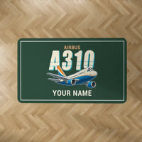 Thumbnail for Airbus A310-200 - Cartoon + Name - Rectangle Carpet - Dark Green