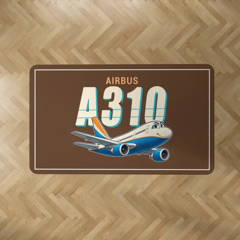 Airbus A310-200 - Cartoon - Rectangle Carpet - Brown