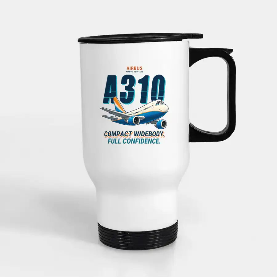 Airbus A310-200 - Cartoon - Stainless Steel with Holder - White