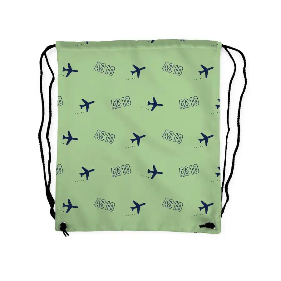 Airbus A310-200 - Drawstring Bag - 3D Pattern - Light Green