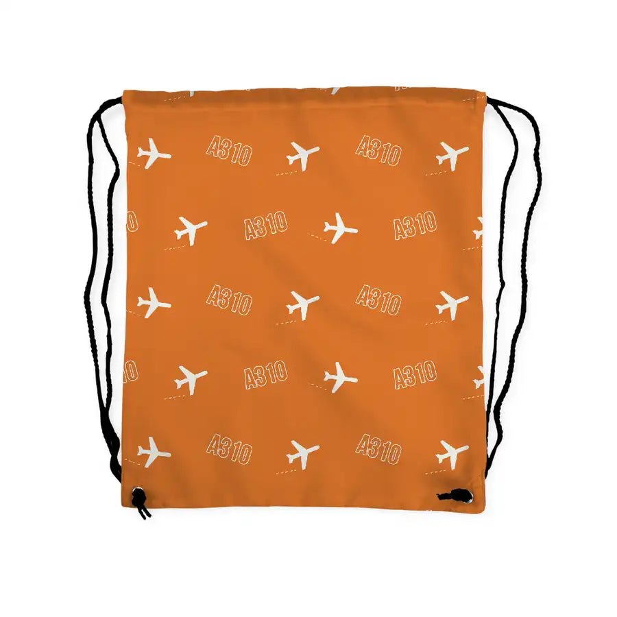 Airbus A310-200 - Drawstring Bag - 3D Pattern - Orange