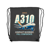 Thumbnail for Airbus A310-200 - Drawstring Bag - Cartoon - Gray