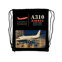 Thumbnail for Airbus A310-200 - Drawstring Bag - Classic - Black