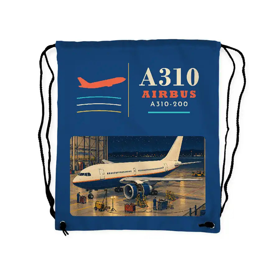 Airbus A310-200 - Drawstring Bag - Classic - Blue