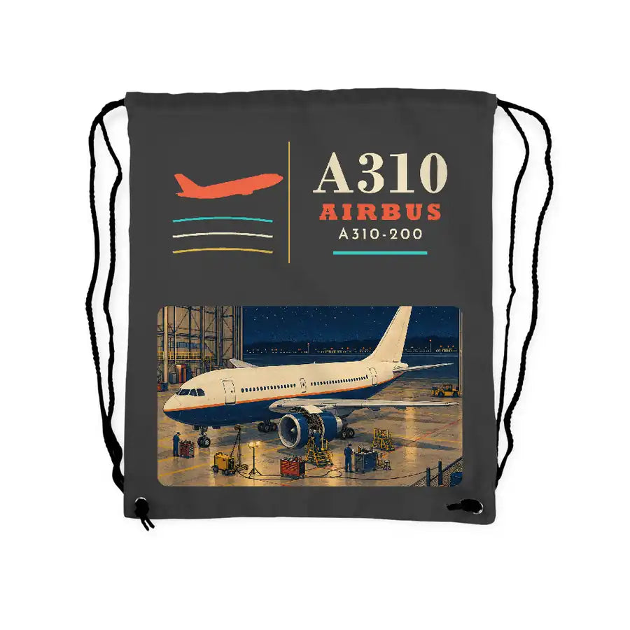 Airbus A310-200 - Drawstring Bag - Classic - Gray