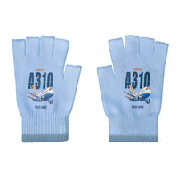 Thumbnail for Airbus A310-200 - Gloves - Cut - Cartoon + Name - Light Blue