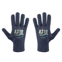 Thumbnail for Airbus A310-200 - Gloves - Full - Cartoon + Name - Navy Blue