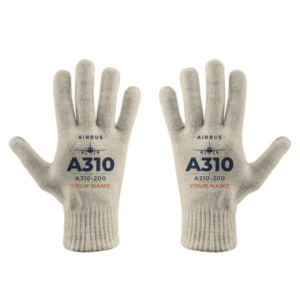 Airbus A310-200 - Gloves - Full - Heritage + Name - Beige