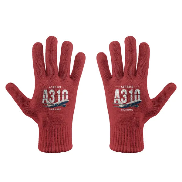 Airbus A310-200 - Gloves - Full - Original + Name - Red