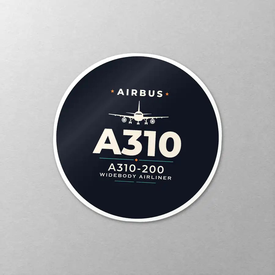 Airbus A310-200 - Heritage - Circle Sticker - Close-up