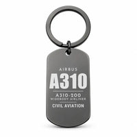 Thumbnail for Airbus A310-200 - Key Chain - Tag - Black