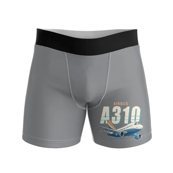 Airbus A310-200 - Men Boxers - Cartoon - Gray
