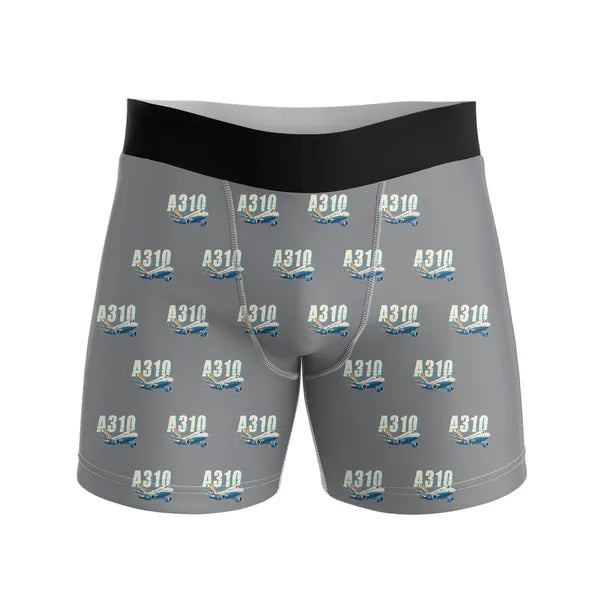 Airbus A310-200 - Men Boxers - Cartoon Pattern - Gray