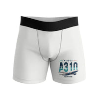 Thumbnail for Airbus A310-200 - Men Boxers - Original + Name - White