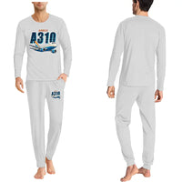 Thumbnail for Airbus A310-200 - Men Pajamas - Cartoon Chest - Light Gray