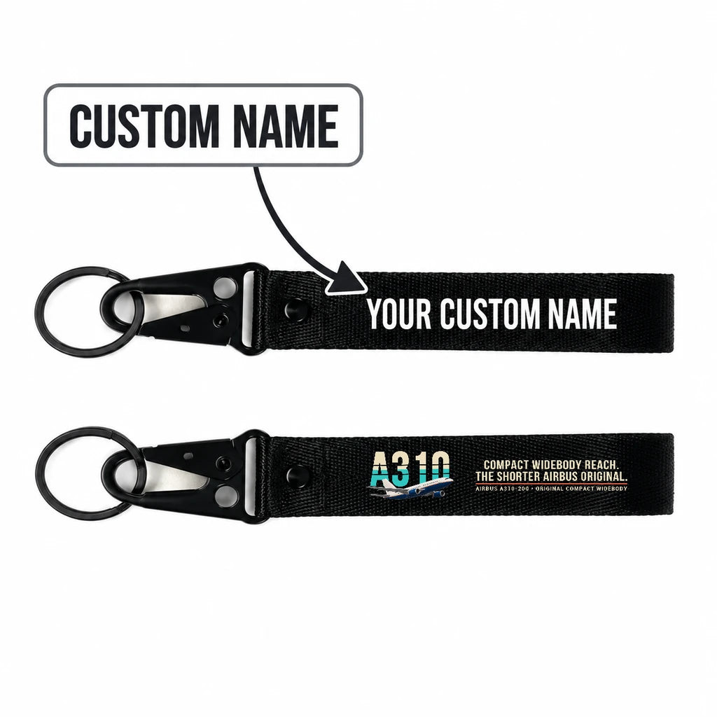 Airbus A310-200 Hawk-Shaped Key Chains - Black - Original - Personalized