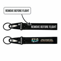 Thumbnail for Airbus A310-200 Hawk-Shaped Key Chains - Black - Original - Remove Before Flight