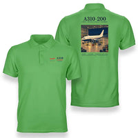 Thumbnail for Airbus A310-200 - Poster - Double-Side Polo - Light Green