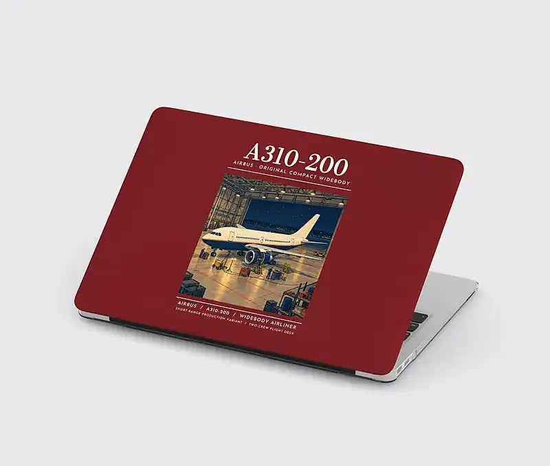 Airbus A310-200 - Poster - MacBook Case - Dark Red