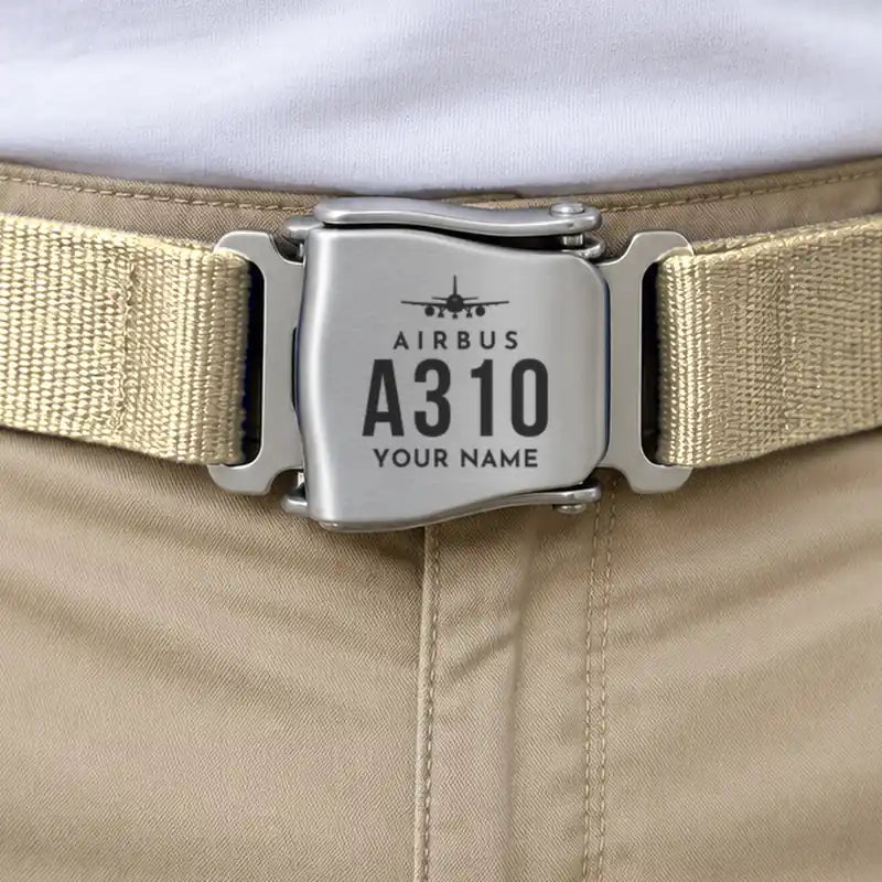 Airbus A310-200 - Seat Belt - Heritage + Name - Beige