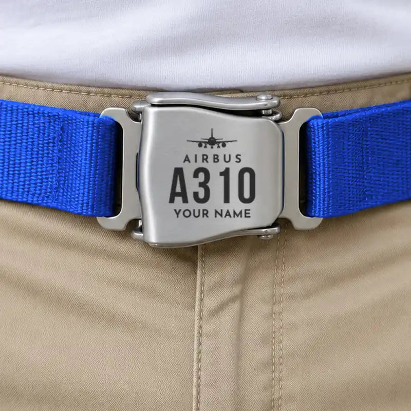 Airbus A310-200 - Seat Belt - Heritage + Name - Blue