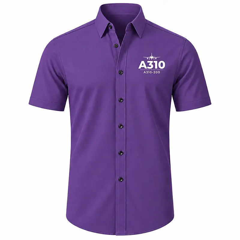 Airbus A310-200 - Short Sleeve Shirt - Heritage - Purple