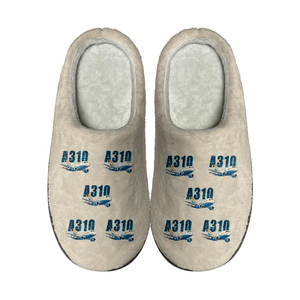 Airbus A310-200 - Slippers - Cotton - Cartoon Pattern - Beige