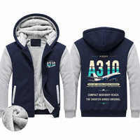 Thumbnail for Airbus A310-200 Zipped Sweatshirts - Original - Navy & Gray