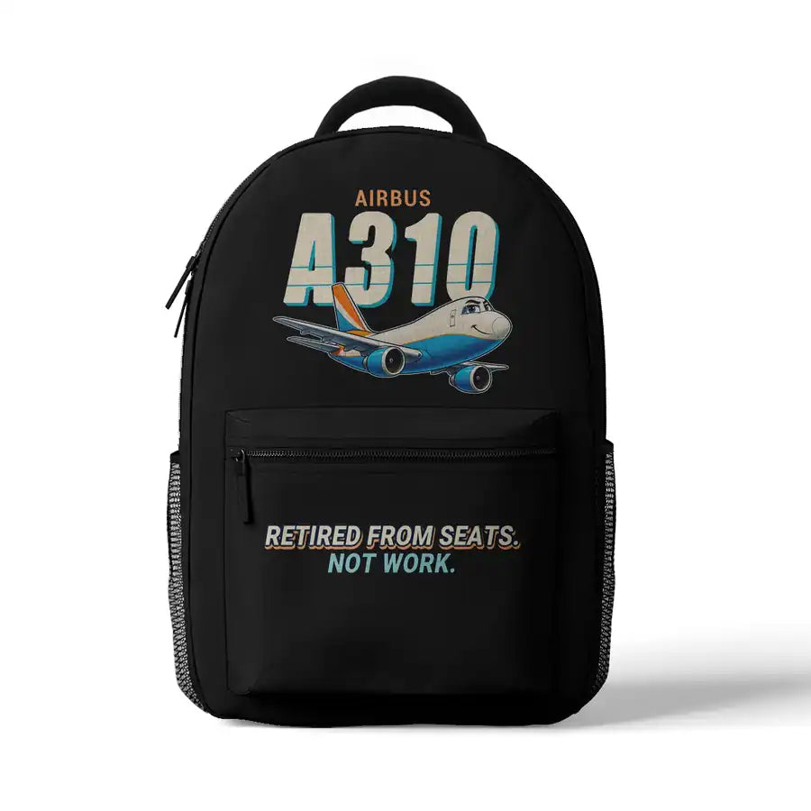 Airbus A310-200P2F - 3D Backpack - Cartoon - Black