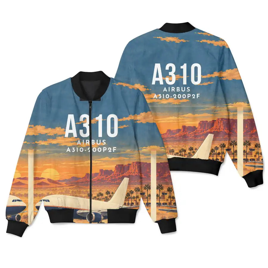 Airbus A310-200P2F 3D All-Over Print Clothing - Bomber Jacket - 3D