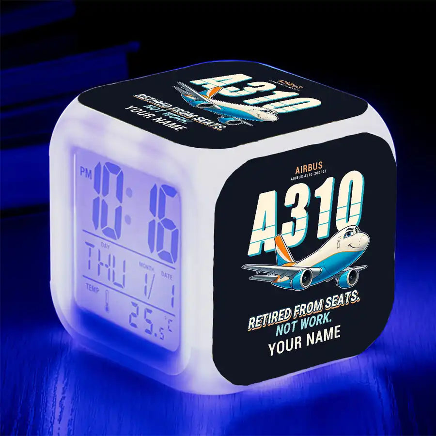 Airbus A310-200P2F - Cartoon + Name - Alarm Clock