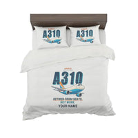 Thumbnail for Airbus A310-200P2F - Cartoon + Name - Bedding Set - White
