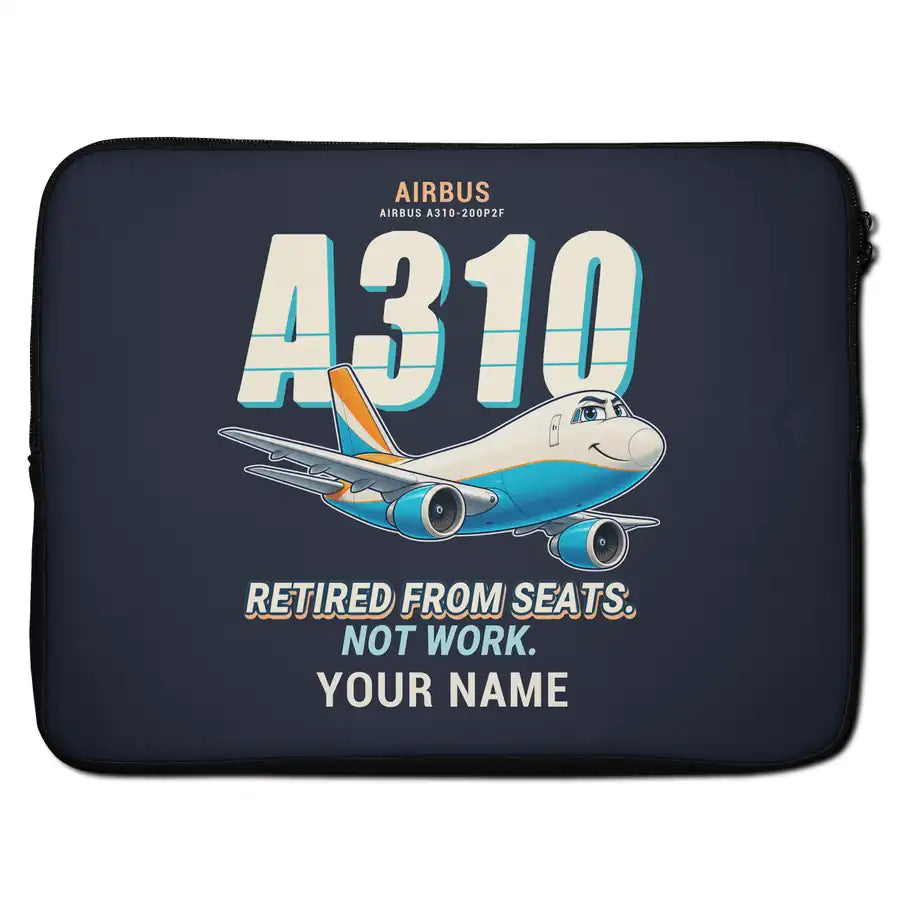 Airbus A310-200P2F - Cartoon + Name - Laptop Sleeve