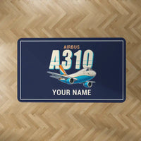 Thumbnail for Airbus A310-200P2F - Cartoon + Name - Rectangle Carpet - Dark Blue