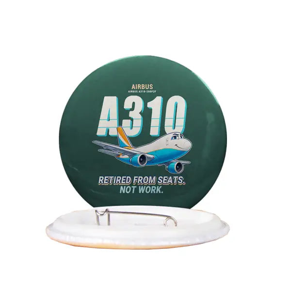 Airbus A310-200P2F - Cartoon - Pin - Dark Green