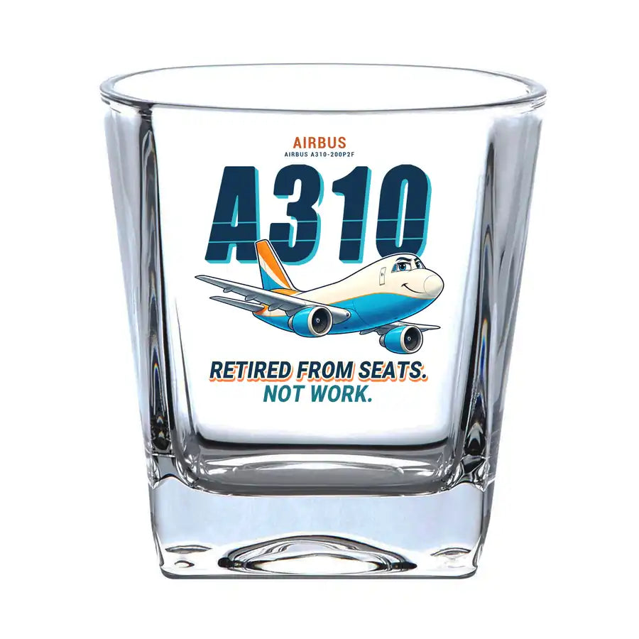Airbus A310-200P2F - Cartoon - Whiskey Glass