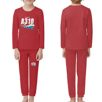 Thumbnail for Airbus A310-200P2F - Children Pajamas - Cartoon Chest - Red