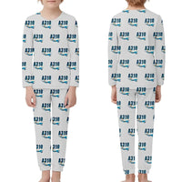 Thumbnail for Airbus A310-200P2F - Children Pajamas - Cartoon Pattern - Light Gray